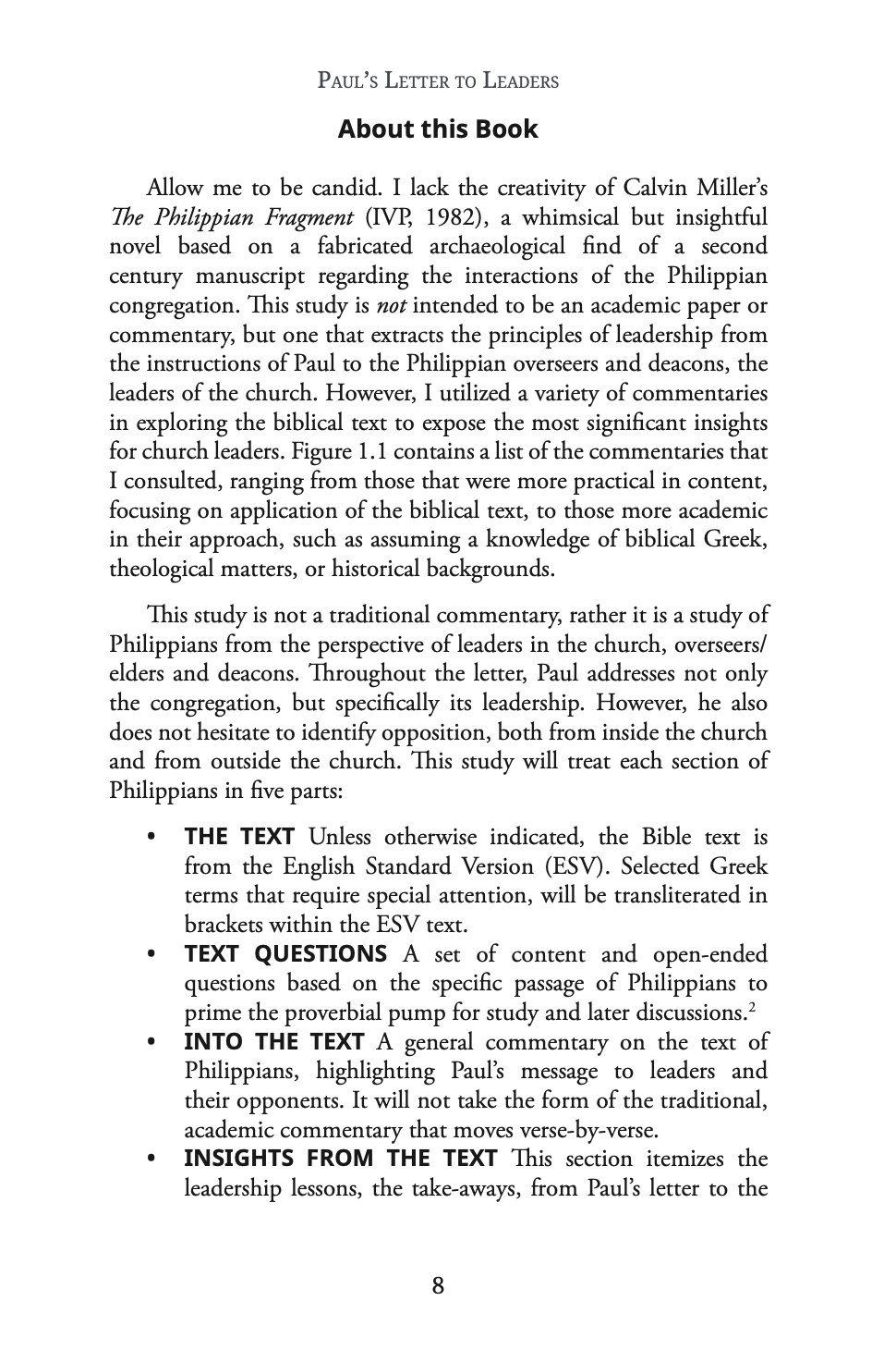 About this book page white with black text