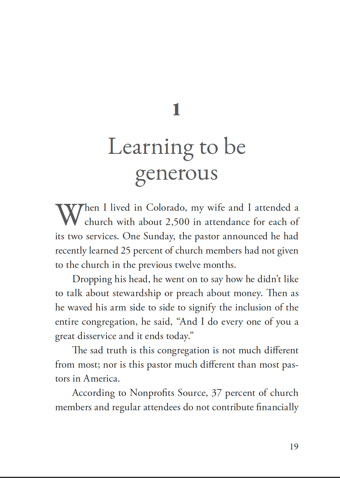 Growing Into Generosity