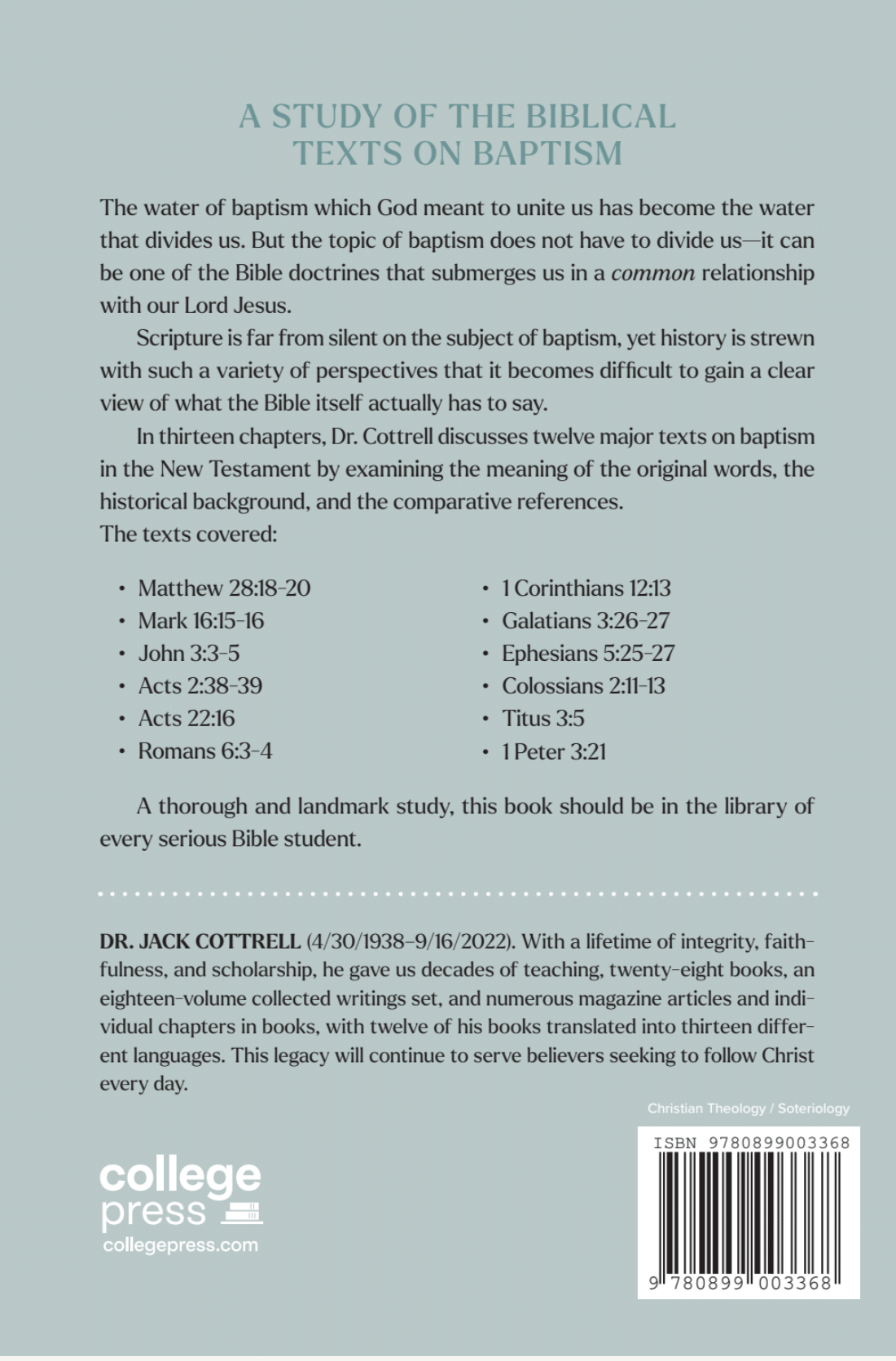 Baptism: A Biblical Study