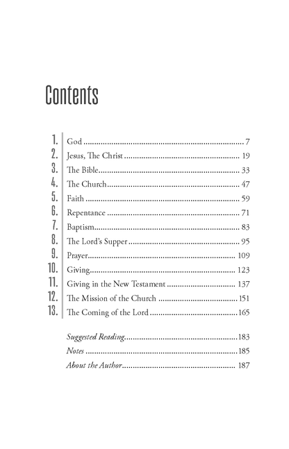 13 Lessons in Christian Doctrine