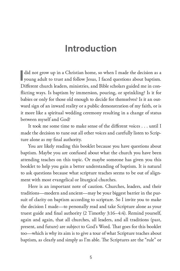 NOW AVAILABLE - Baptism According to Scripture: A Clear, Short, and Unfiltered Guide