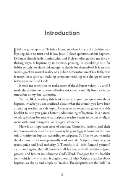 NOW AVAILABLE - Baptism According to Scripture: A Clear, Short, and Unfiltered Guide