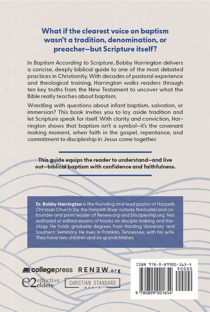 NOW AVAILABLE - Baptism According to Scripture: A Clear, Short, and Unfiltered Guide