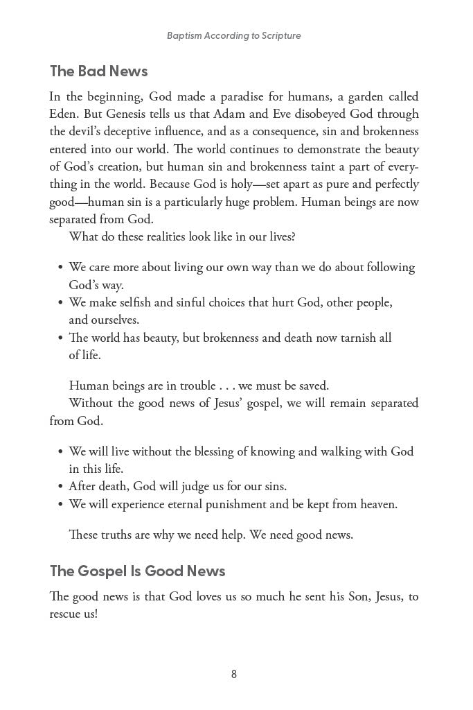 NOW AVAILABLE - Baptism According to Scripture: A Clear, Short, and Unfiltered Guide