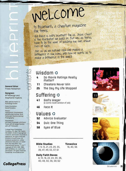 High School (9th-12th grade) Blueprint Student Magazine
