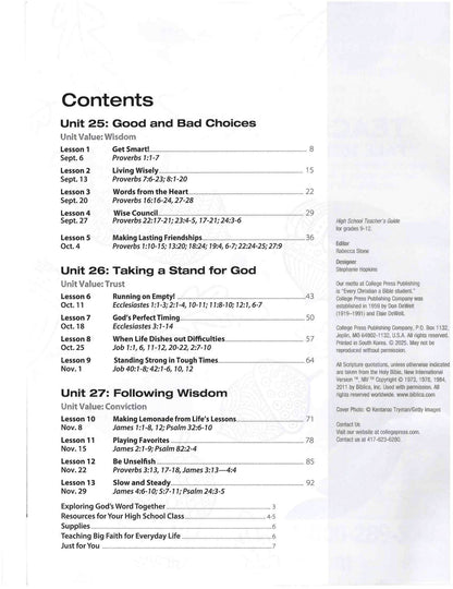 High School (9th-12th grade) Teacher's Guide