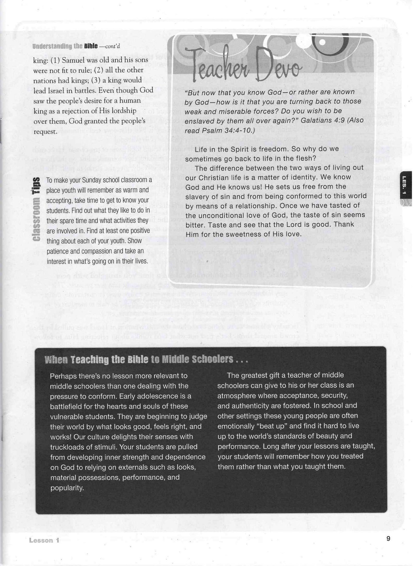 Middle School (6th-8th grade) Teacher's Guide