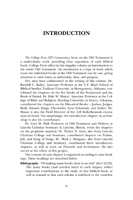 Old Testament Introduction