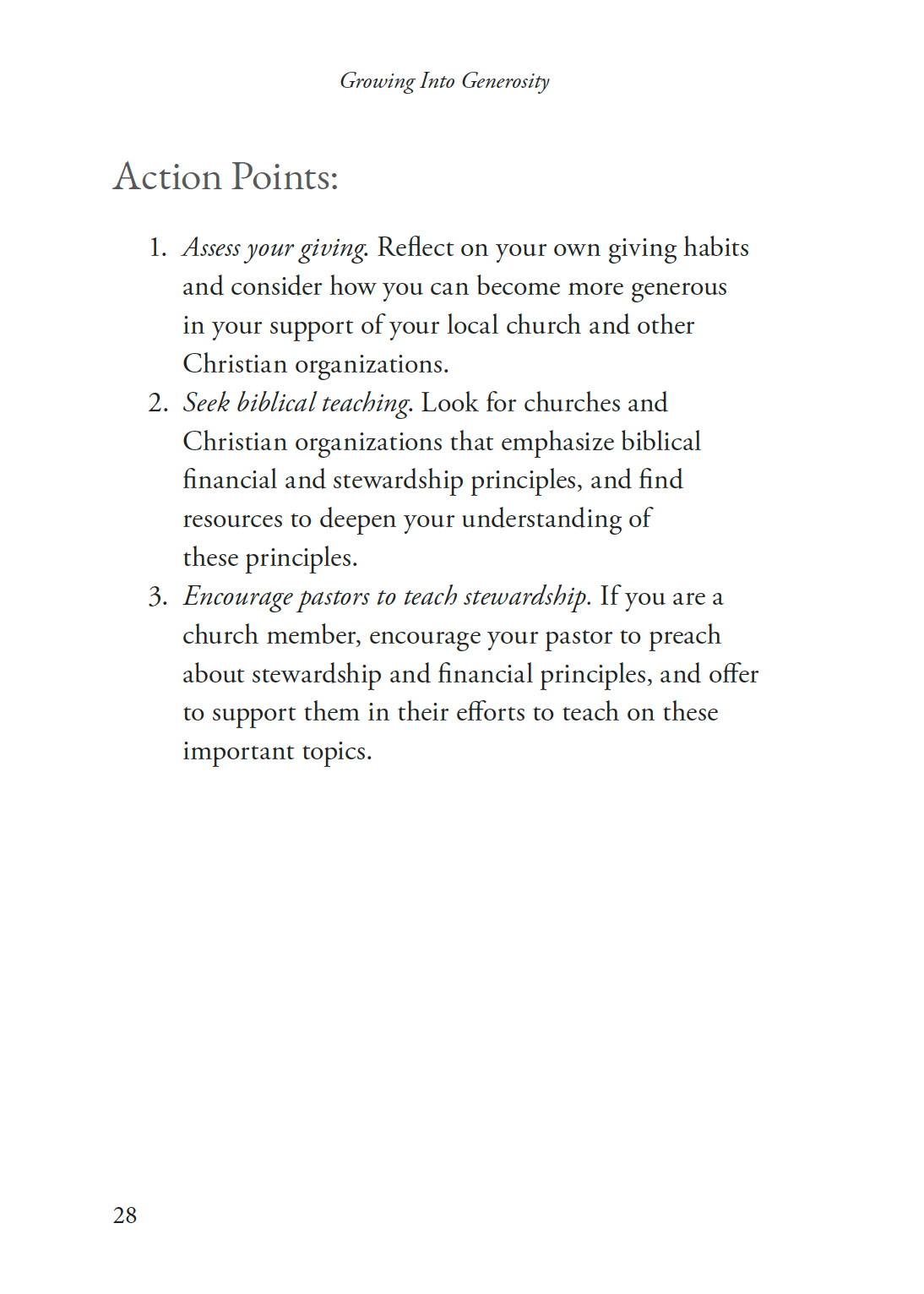 Growing Into Generosity