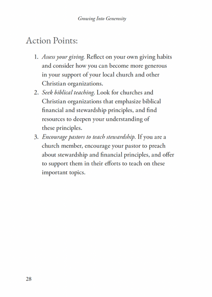 Growing Into Generosity