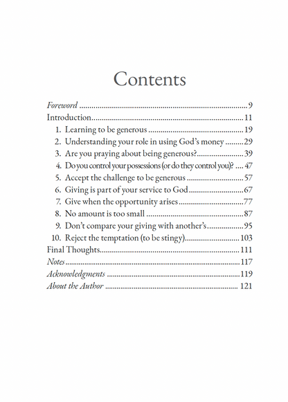 Growing Into Generosity
