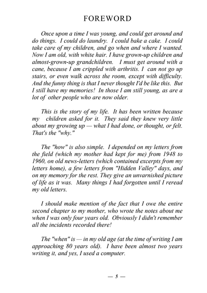 Once I was Young: A Missionary Wife's Perspective