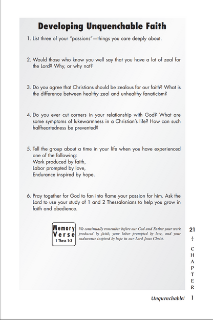 1 & 2 Thessalonians: Unquenchable Faith