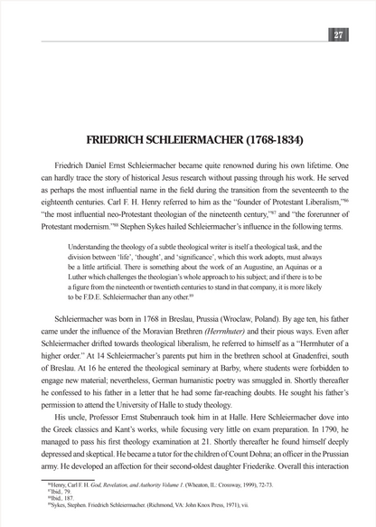 Sui Generis: How the Biblical Portrait of Jesus Still Stands after Three Centuries of Negative Higher Criticism