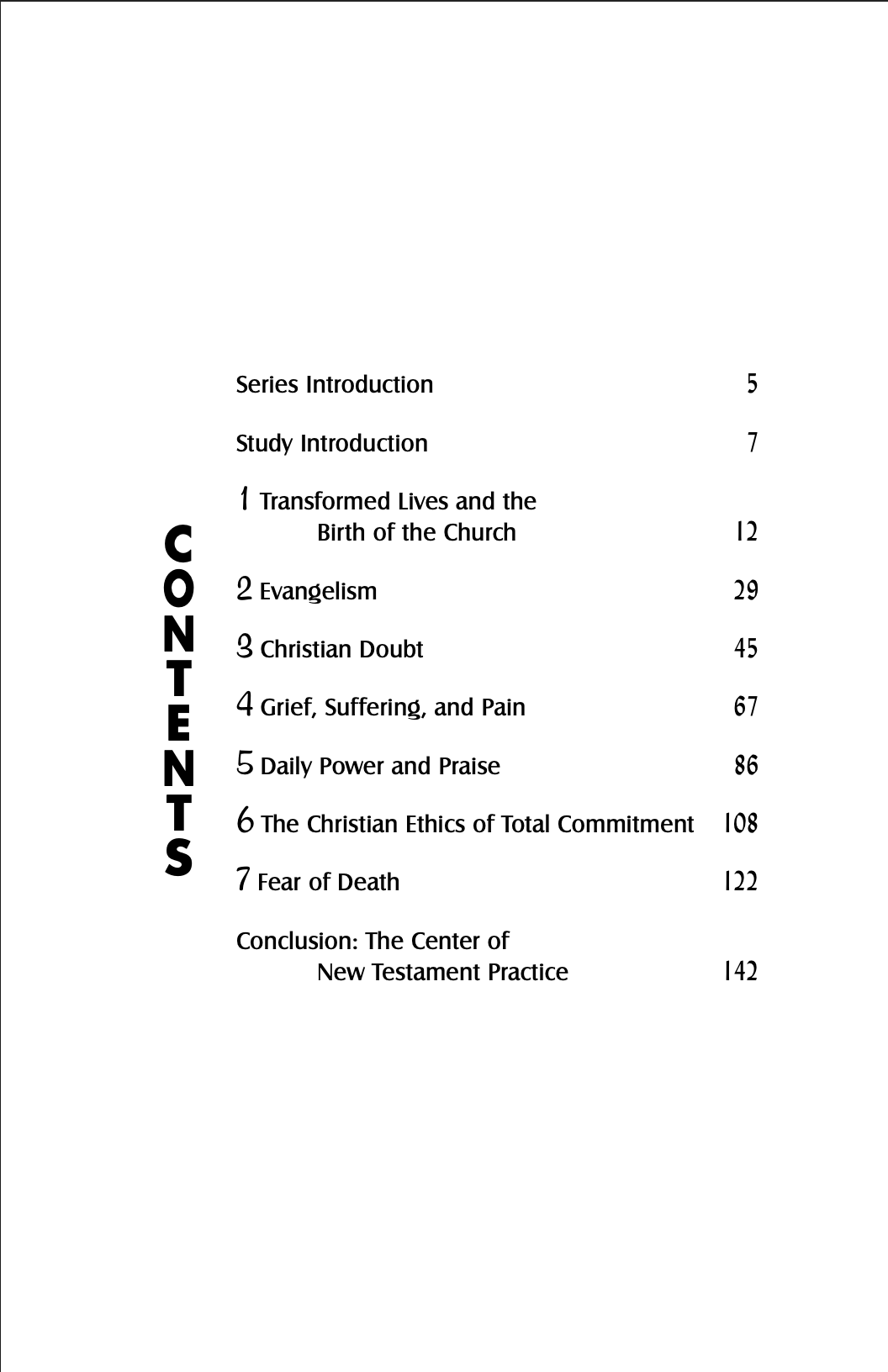 Table of contents for a book or document with black text on a white background