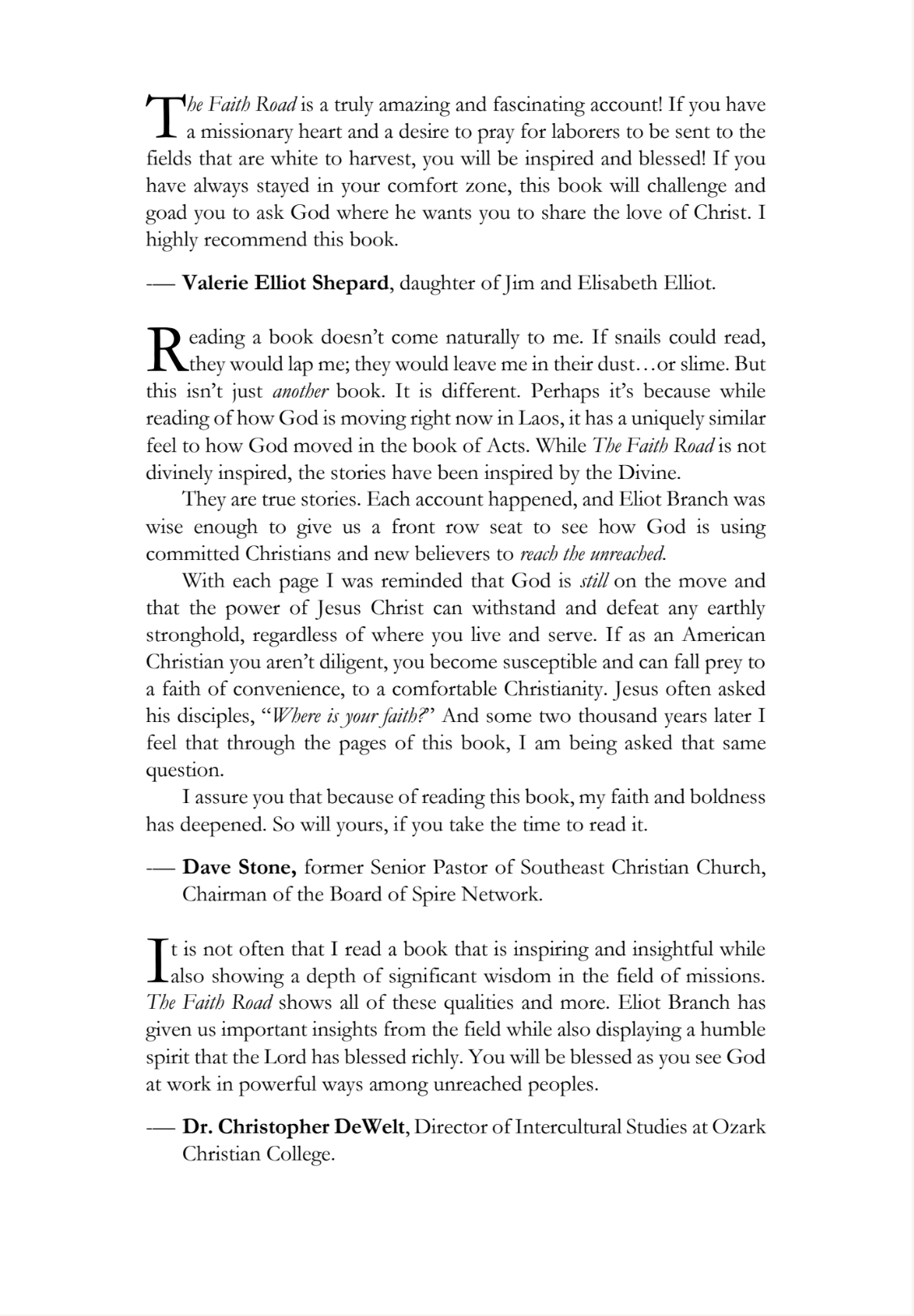 The Faith Road