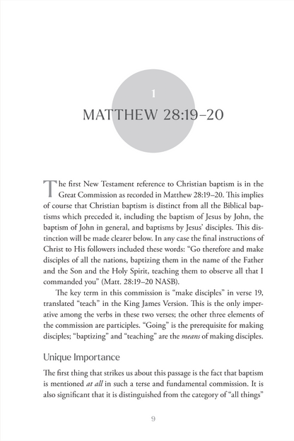 Baptism: A Biblical Study