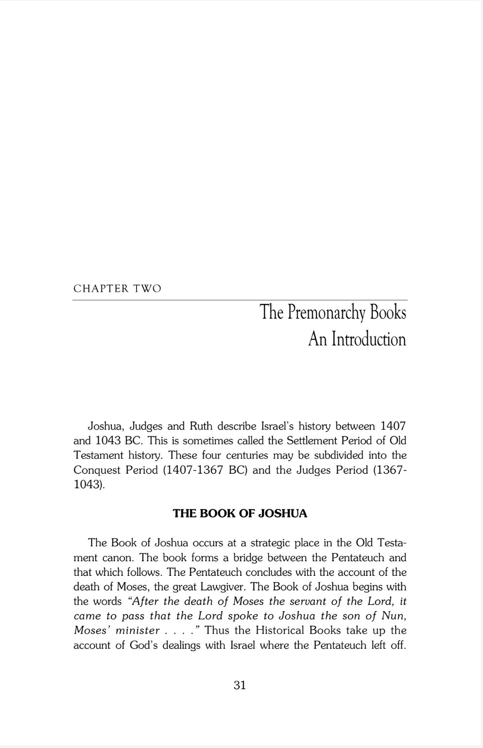Old Testament Survey Series: The Books of History