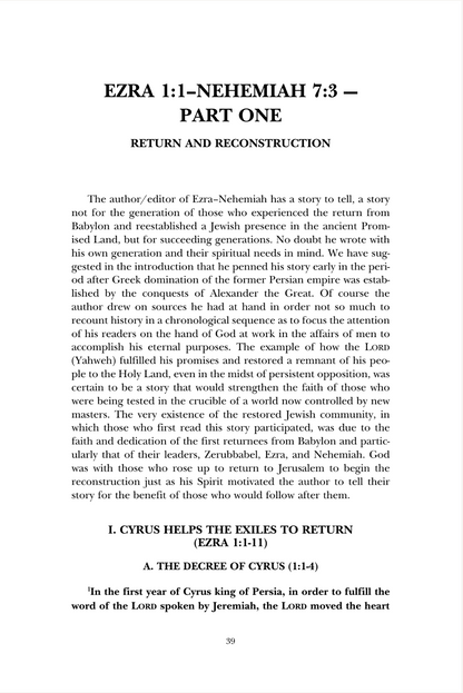 Ezra & Nehemiah - NIV