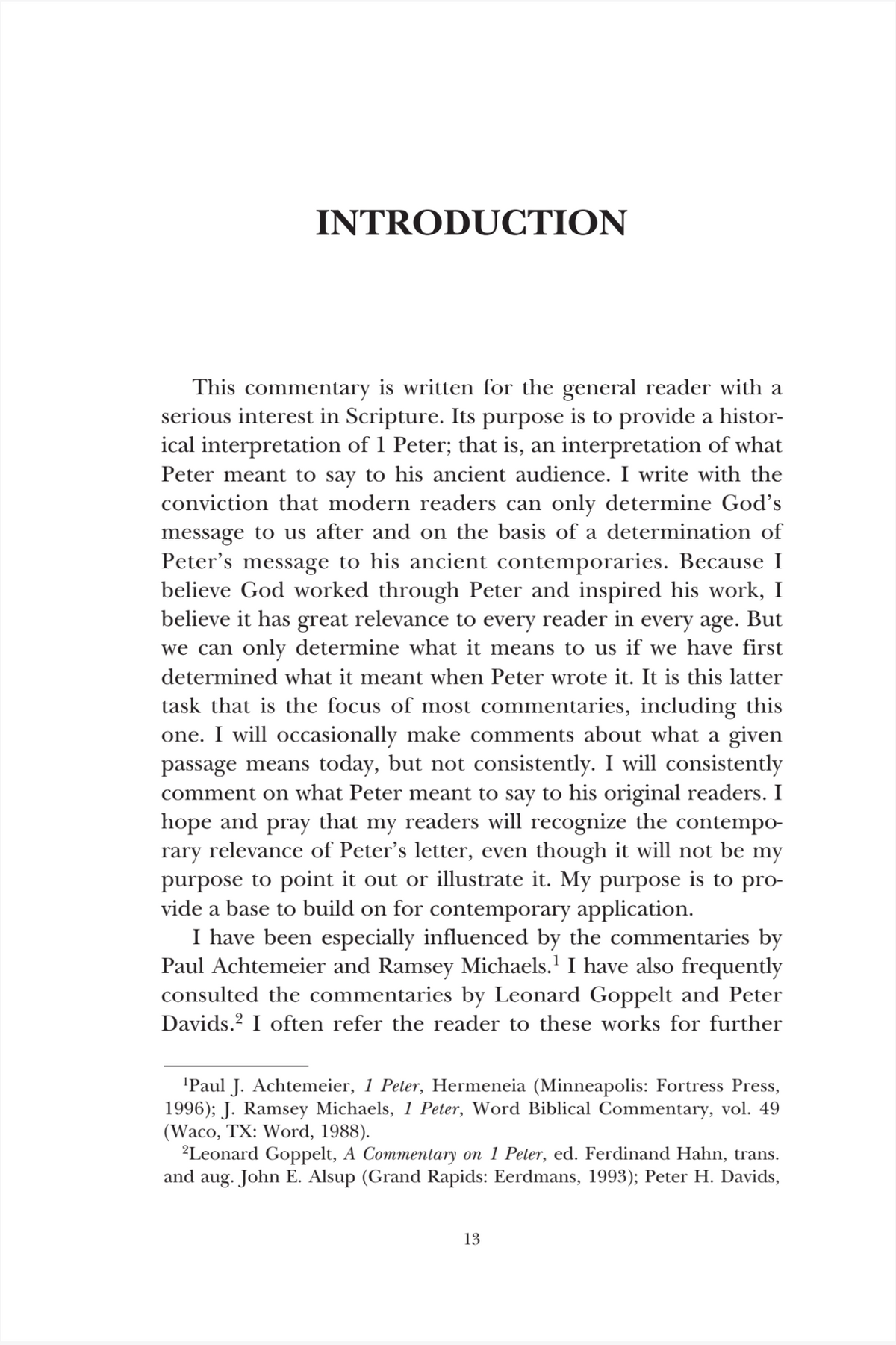 A scanned book page with the heading INTRODUCTION and a block of printed text on a white page, with page number 15 at the bottom.