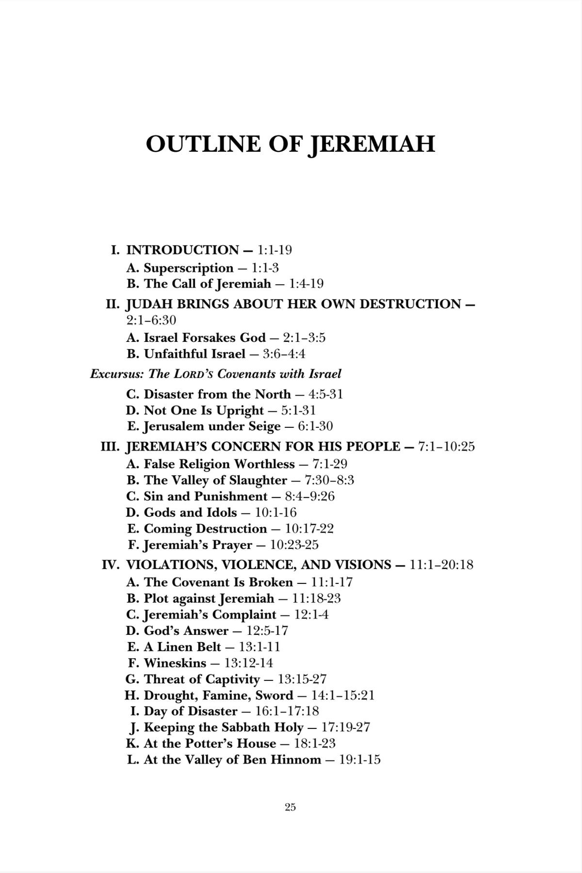 Outline of Jeremiah from a religious text on a white background